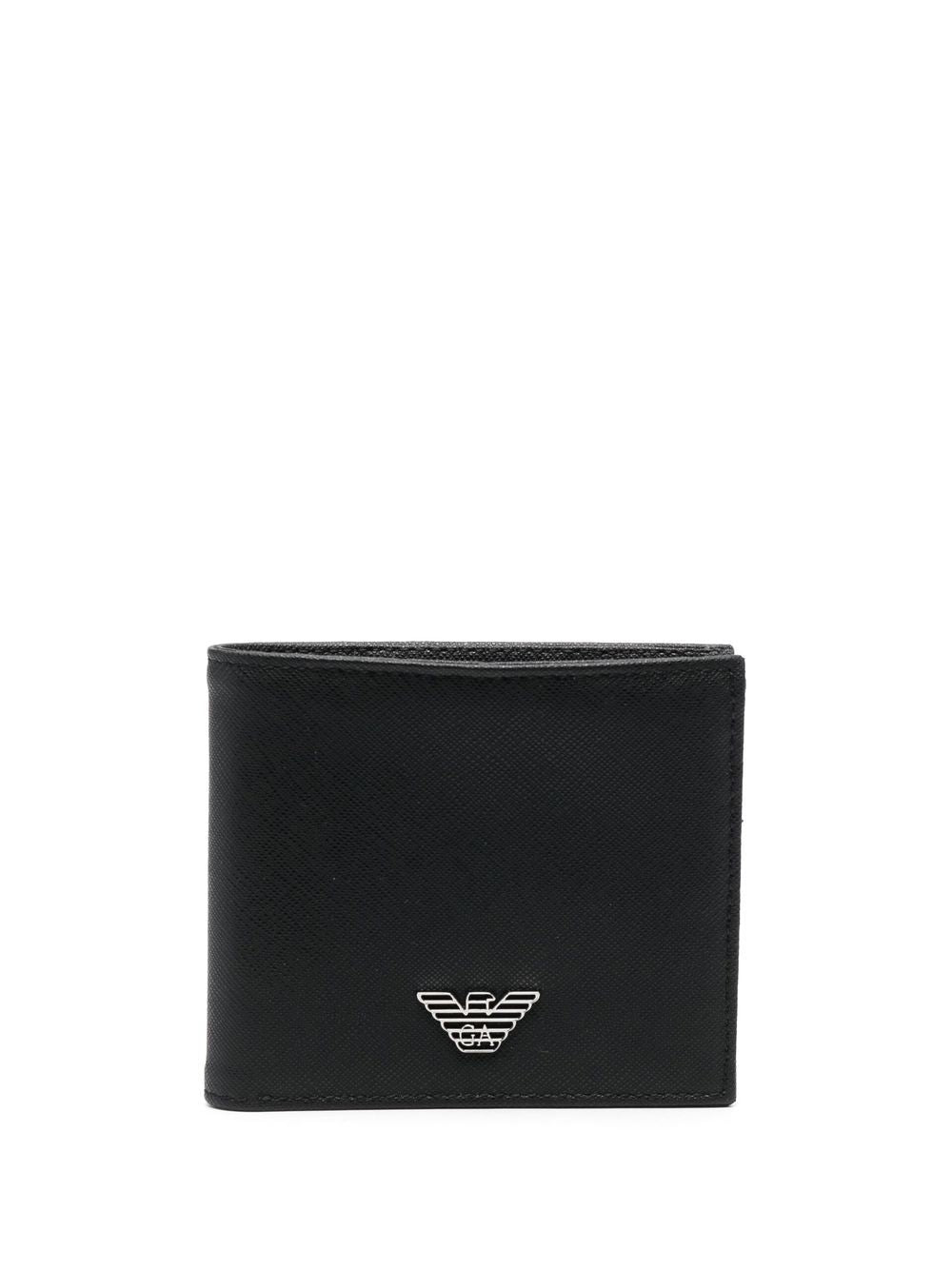 EMPORIO ARMANI Men's Mini Recycled Leather Bi-Fold Wallet