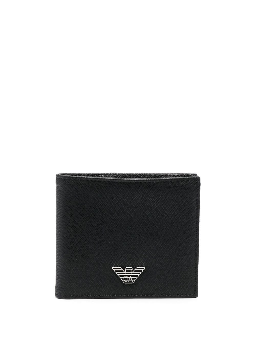 EMPORIO ARMANI Men's Mini Recycled Leather Bi-Fold Wallet