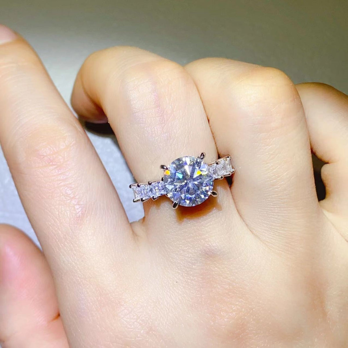 3 Carat Brilliant Round Cut Sparkala™ Pure Sterling Silver Ring
