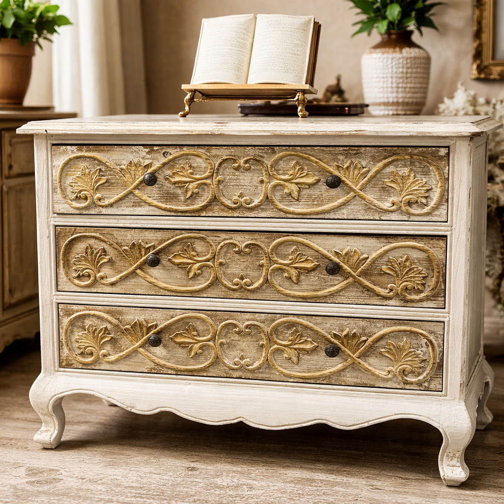 Three Tiers Vintage French Style Chest