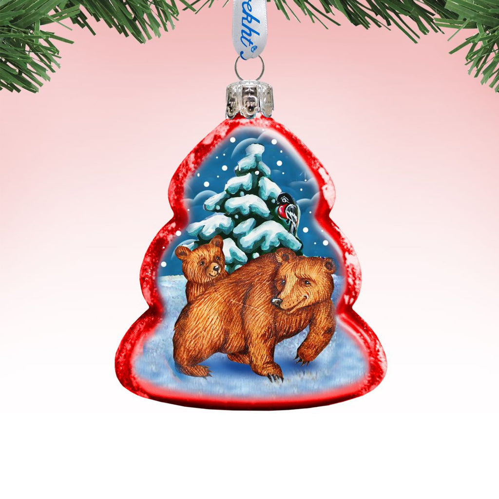 Grizzly Mercury Glass Ornament by G. DeBrekht - Wildlife Holiday Decor - 771021