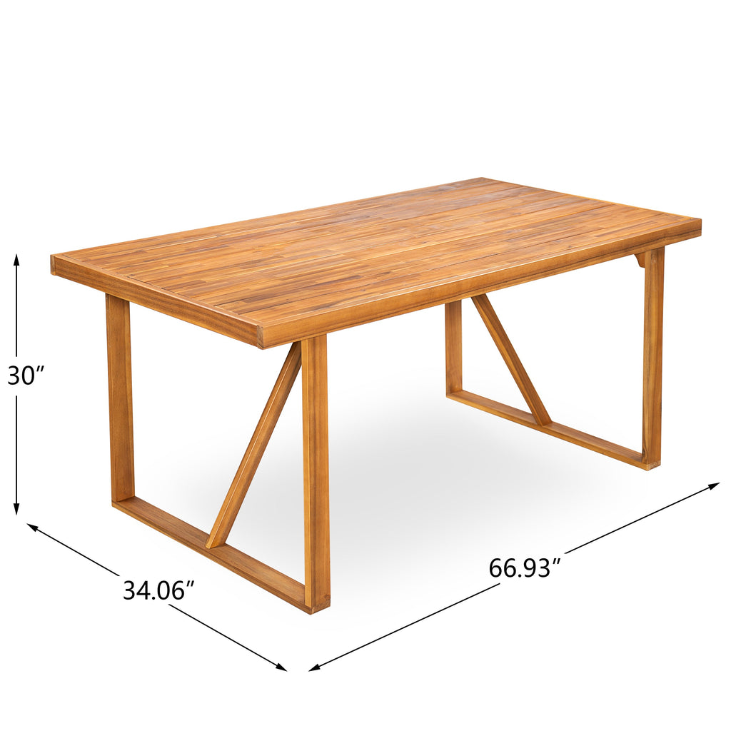 7 Pieces Acacia Wood Outdoor Dining Set