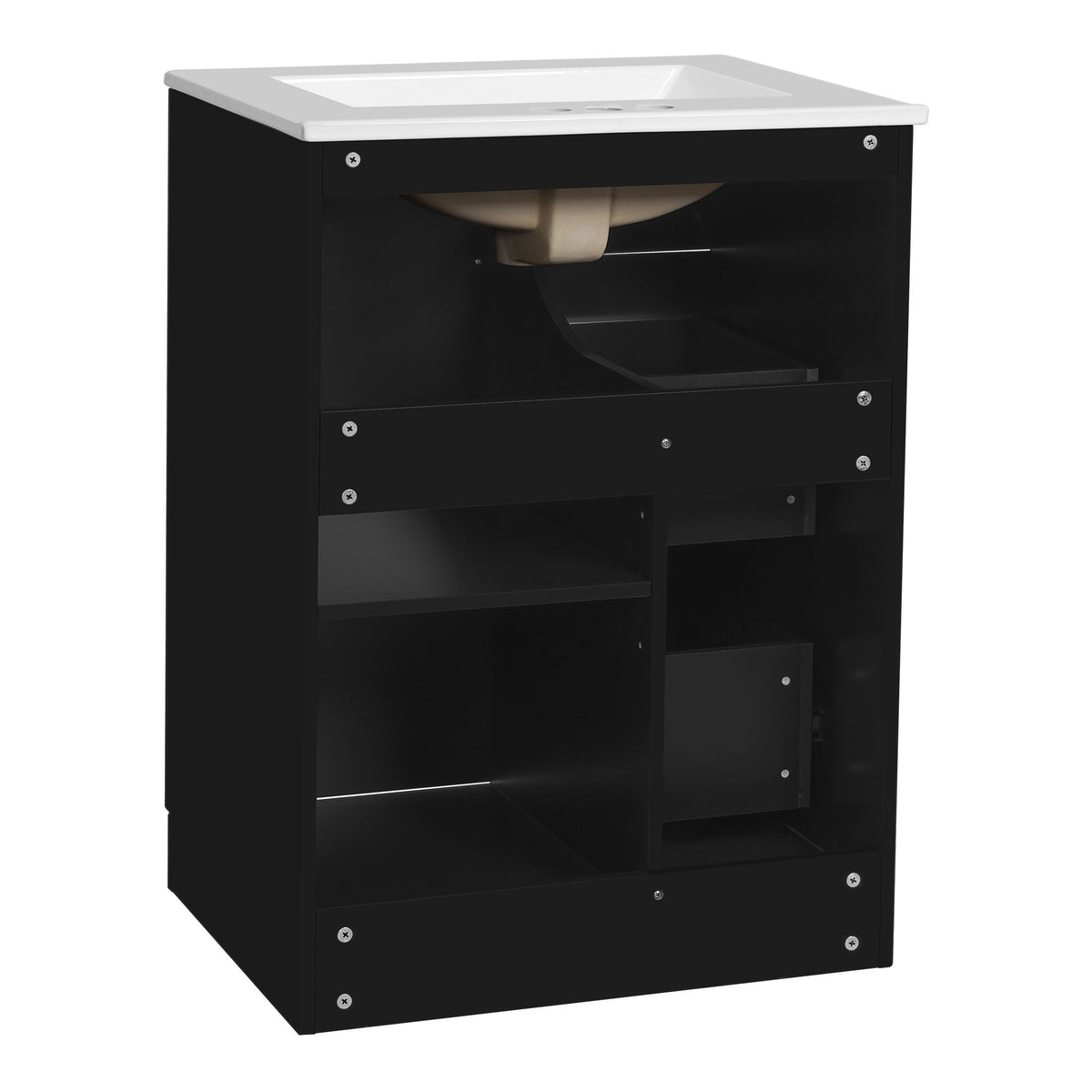Bathroom Vanity With Under Mount Sink, 2 Drawers And Soft Closing Door