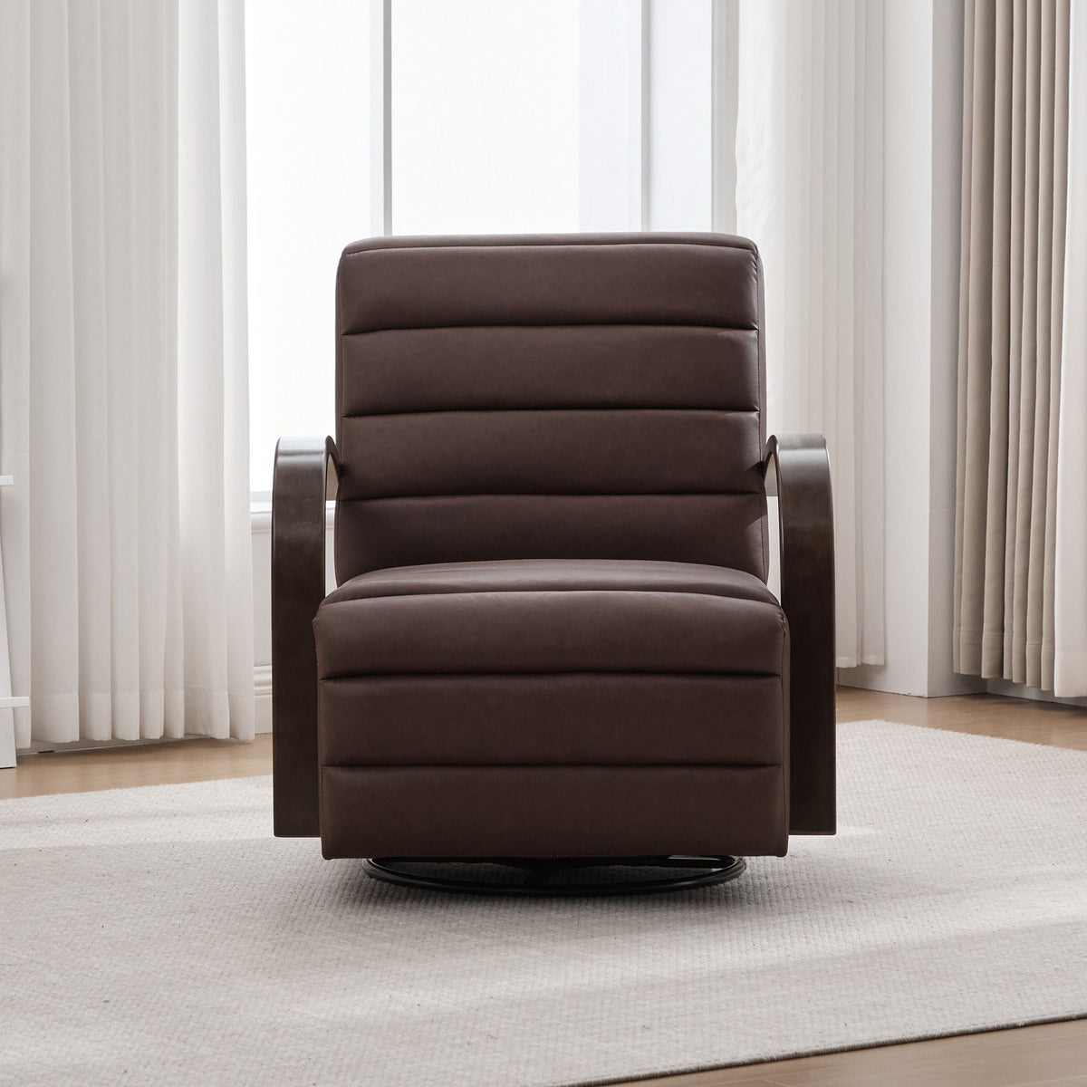 360° Swivel Accent Chair With Armrests, Comfy Lounge