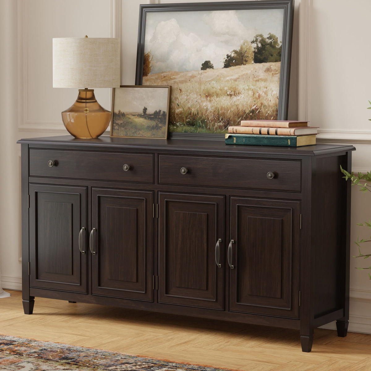 Connaught - Large Sideboard Buffet Storage Cabinet - Brown
