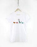 Round-neck Cartoon-print Short Sleeves