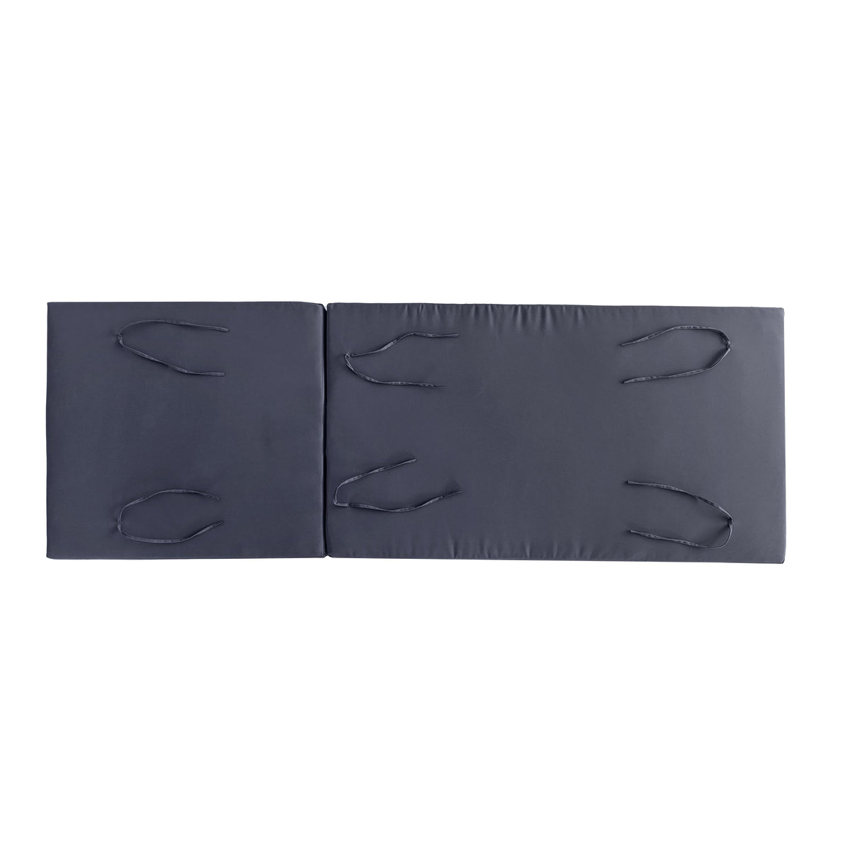 Lounge Chaise Set in Black Acacia Wood with Water-Resistant Cushions
