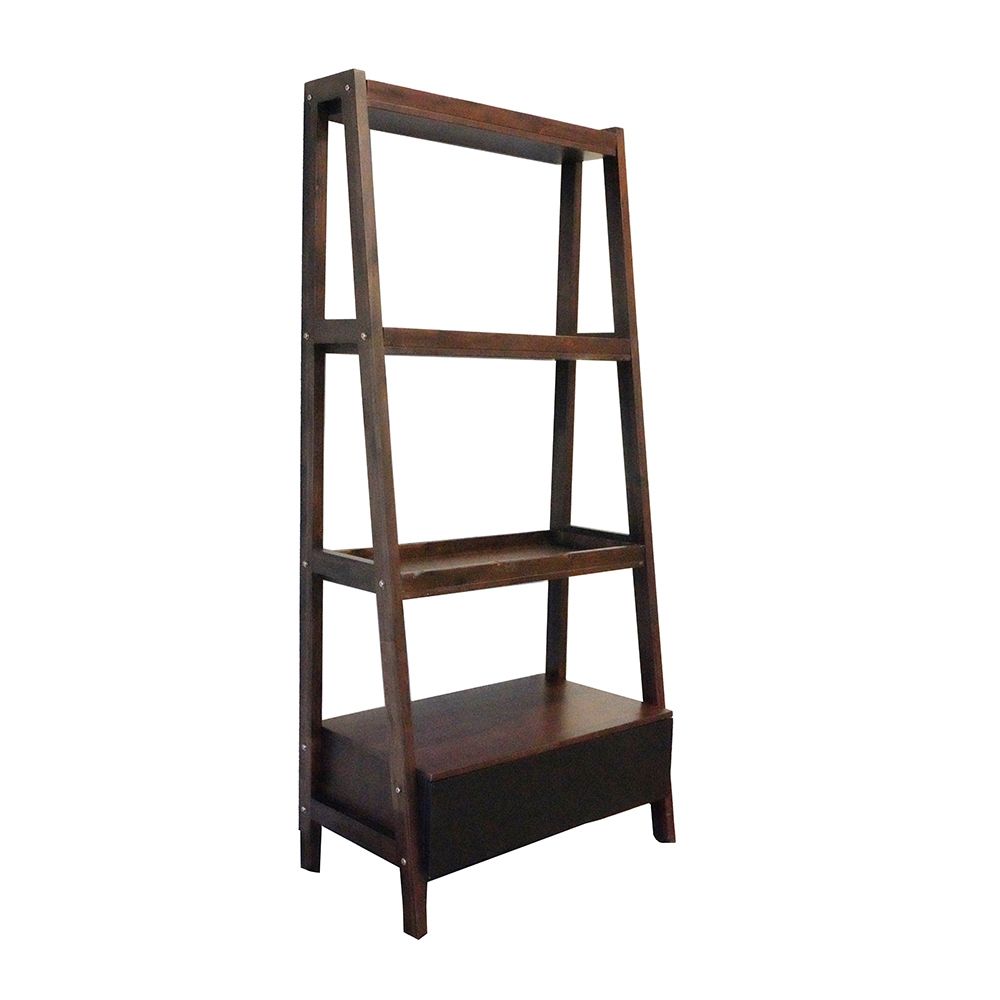 Ladder Shelf, Ladder Style Display Shelf - Natural Wood / Brown