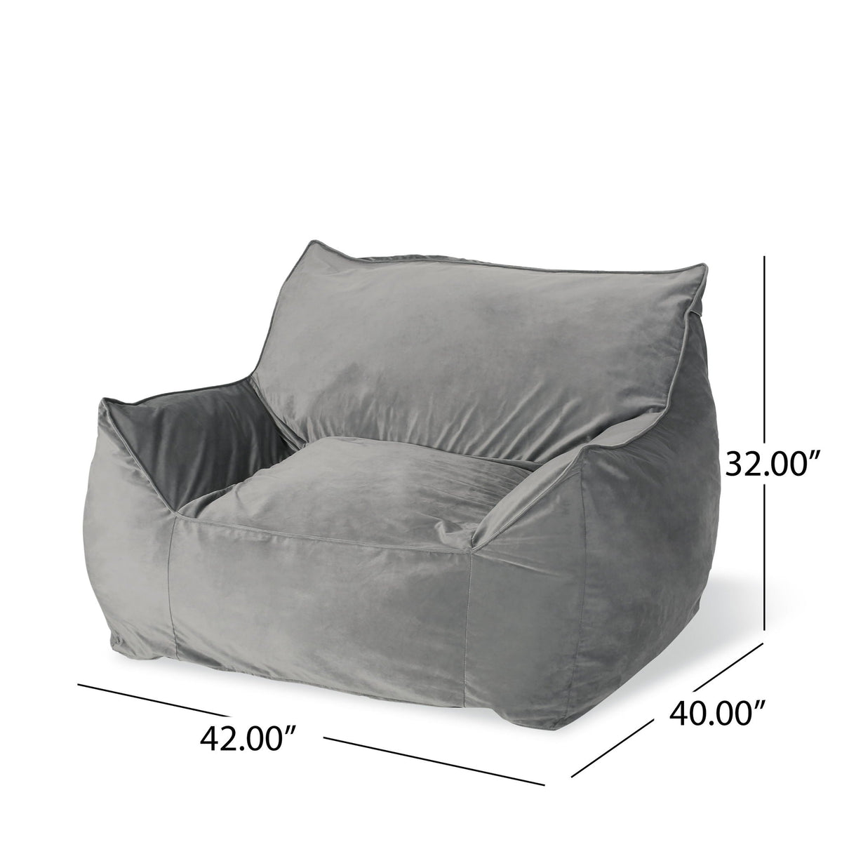Allea - Bean Bag Chair With Armrests