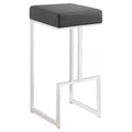 Upholstered Bar Stool With High-Shine Legs