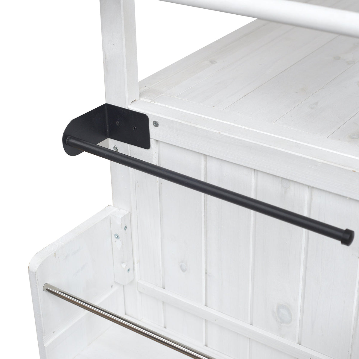 Foldable Outdoor Kitchen Island Patio Cart with Storage