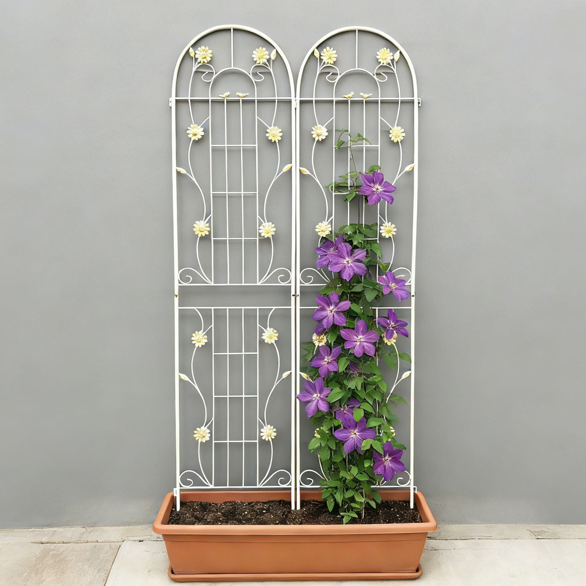 Metal Garden Trellis Rustproof Trellis For Climbing Plant Outdoor Flower Support