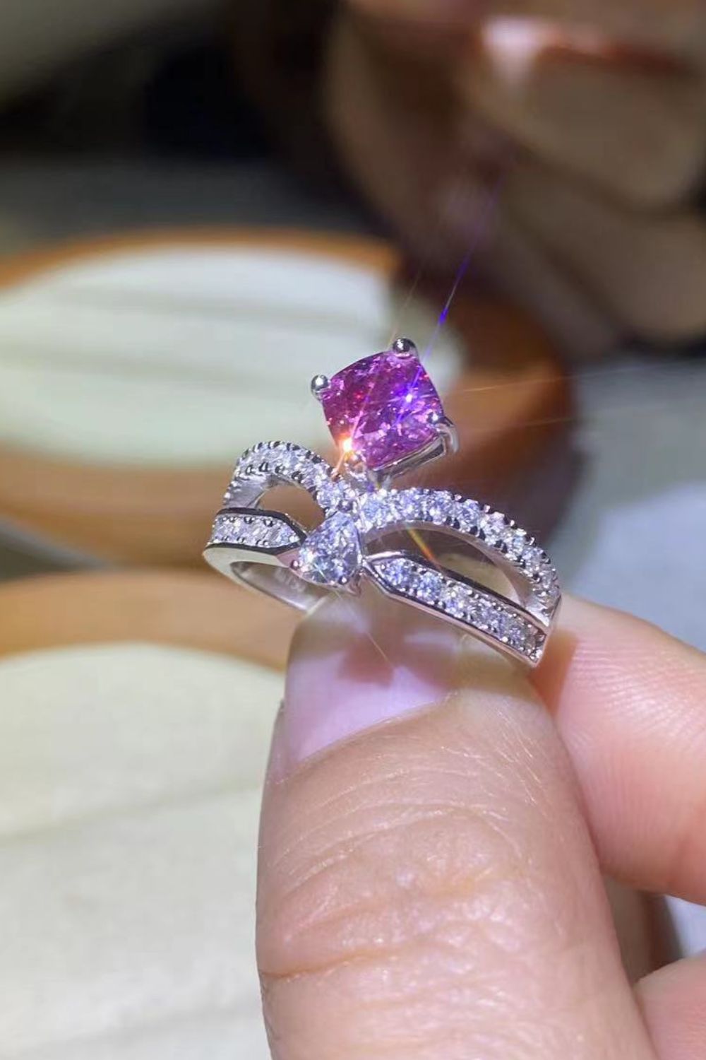 At Your Best 1 Carat Pink Pink Sparkala™ Ring (Platinum Over Pure Sterling Silver)