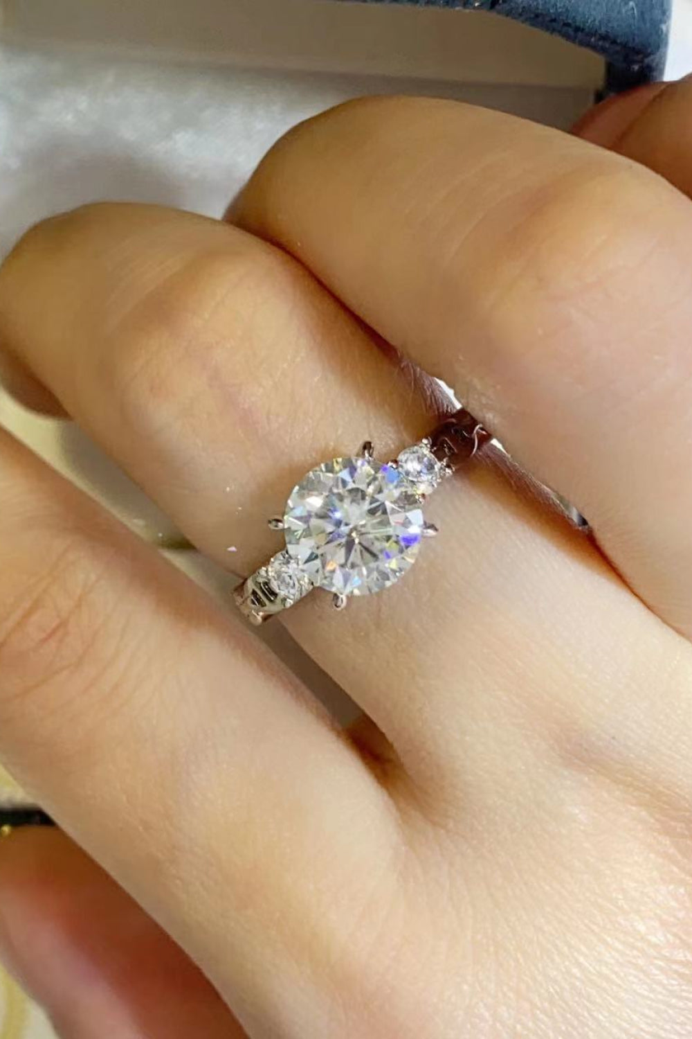 2 Carat Brilliant Round Cut Sparkala™ Platinum Over Pure Sterling Silver Ring