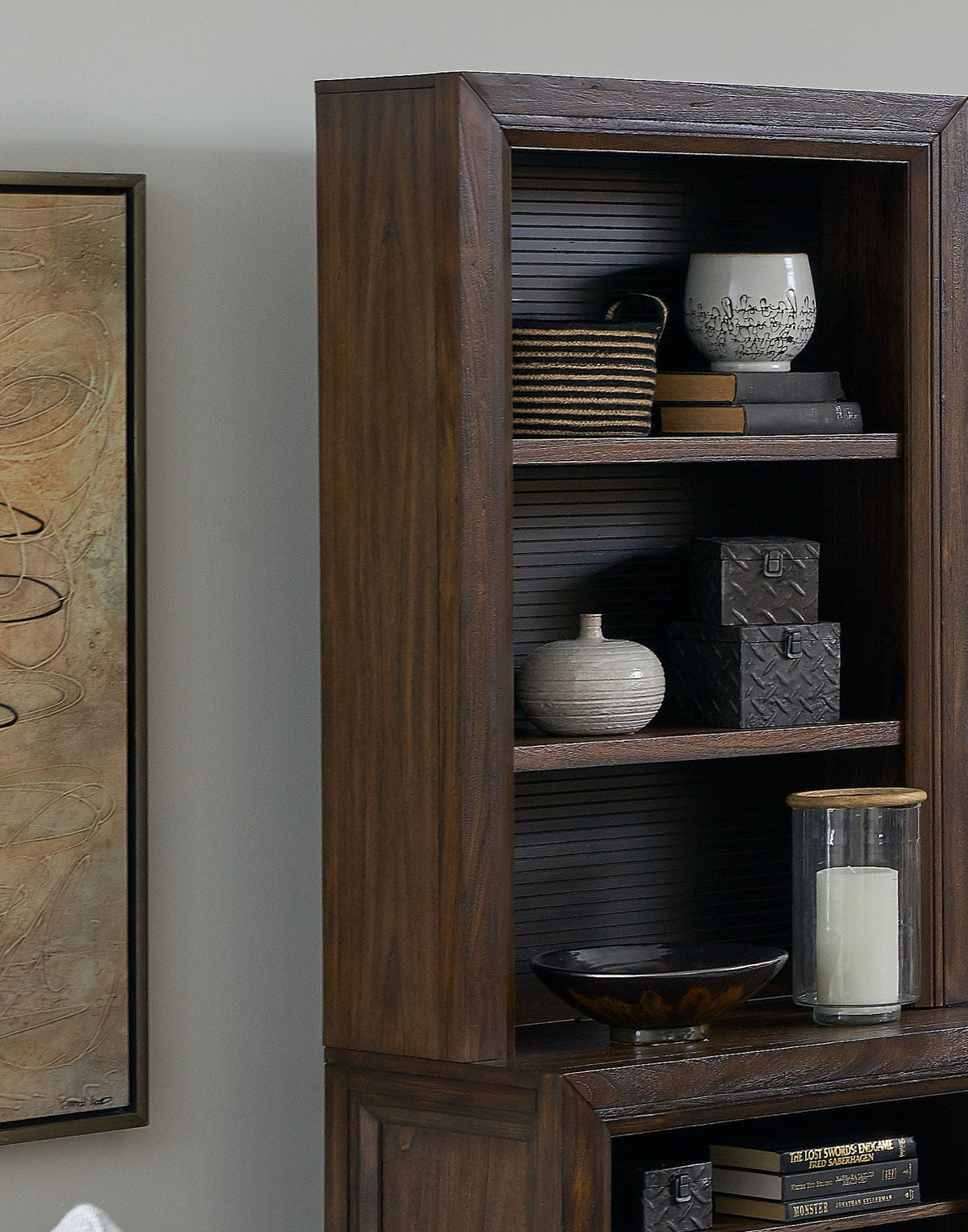 Bookcase Pier, 2 Tone - Brown