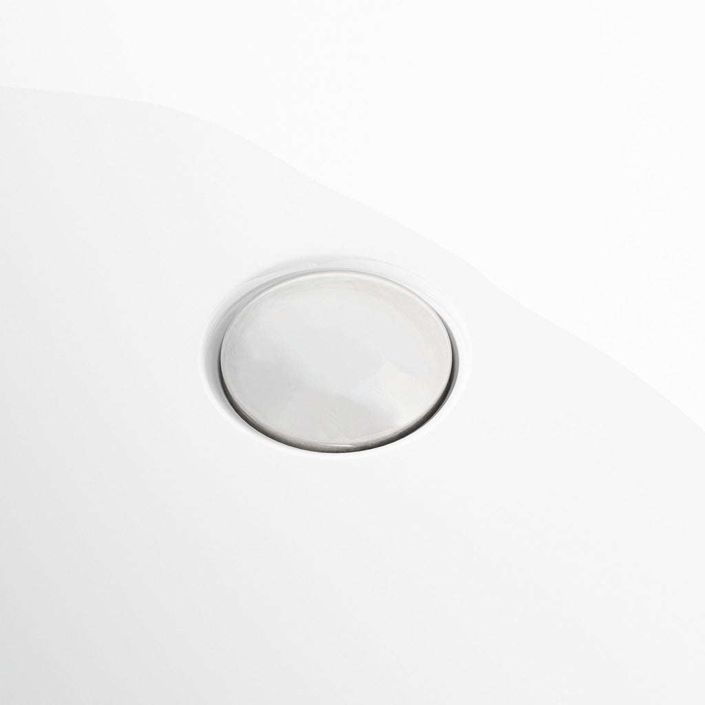 Freestanding Oval Bathtub With Overflow And Pop Up Drain, Double Walled Design - Gloss White