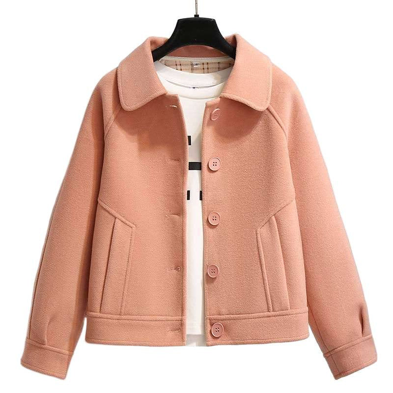 Women's Retro Fashion Short Loose Wool Coat