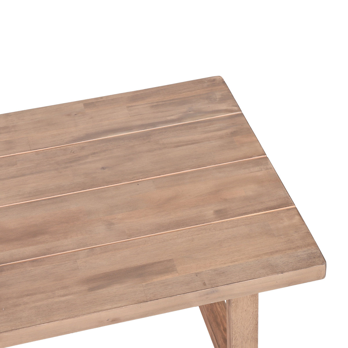 Outdoor Acacia Wood Loveseat and Coffee Table Set with Cushions