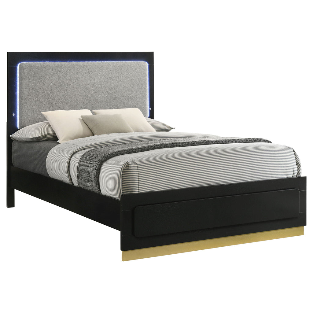 Sophia - Panel Bed With LED Headboard