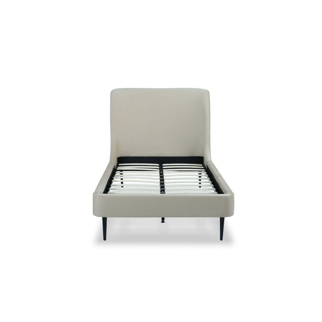 Heather - Upholstered Bed With Curved Headboard