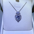 3 Carat Sparkala™ 925 Sterling Silver Heart Pendant Necklace