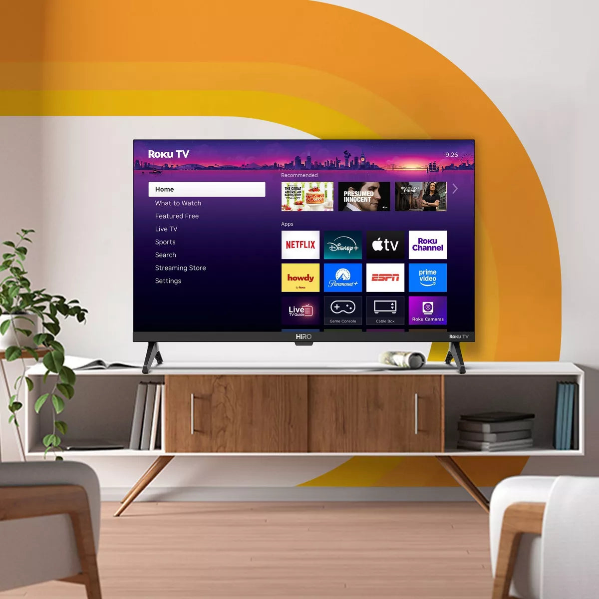 Hiro Roku TV 720P HD Smart TV Flat Screen LED Television with Roku TV and Dolby Audio for Streaming
