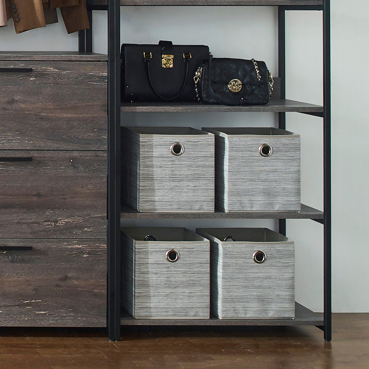 Monica - Walk-In Closet System, Extra Storage Space - Rustic