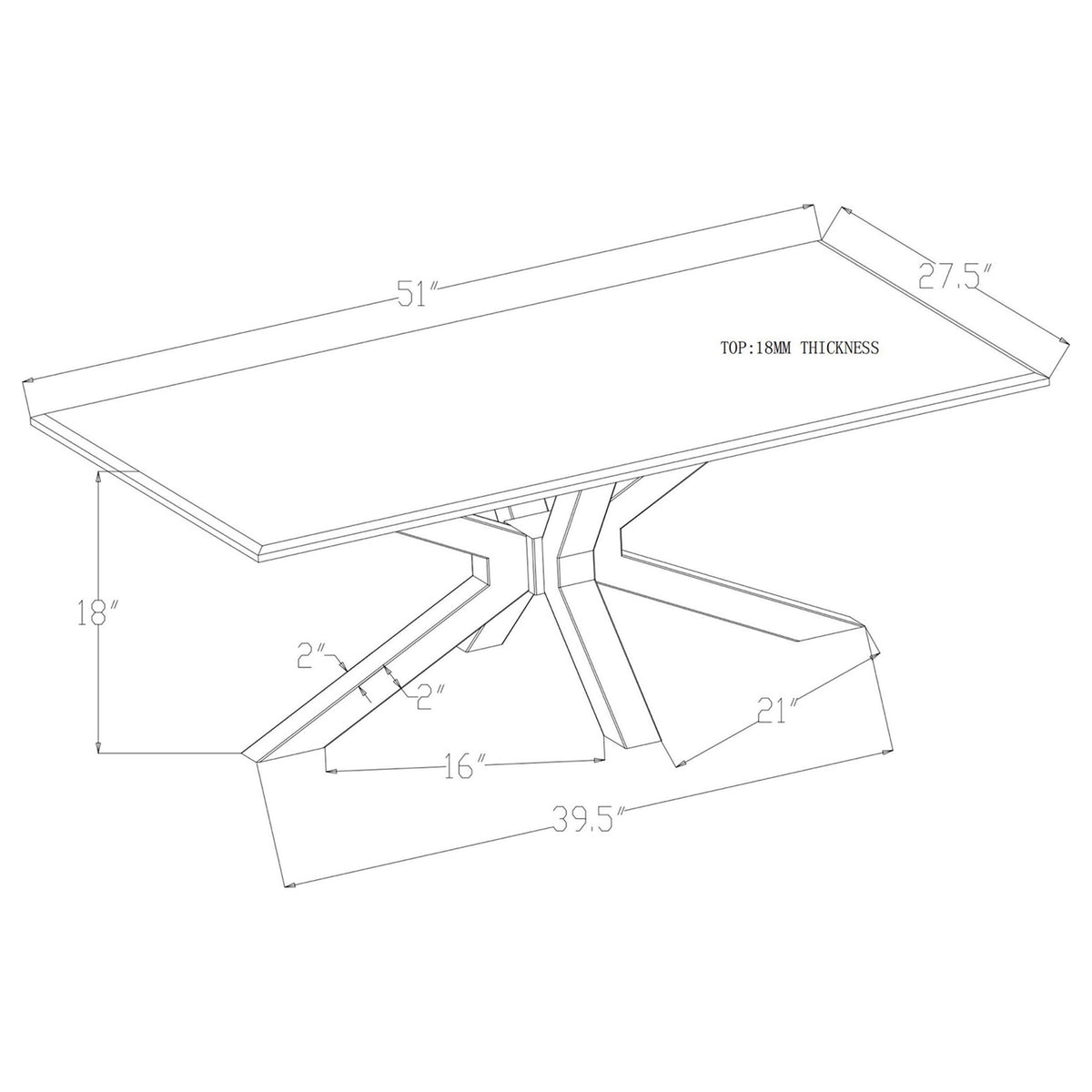 Maciel - Coffee Table With Accents - White Marble