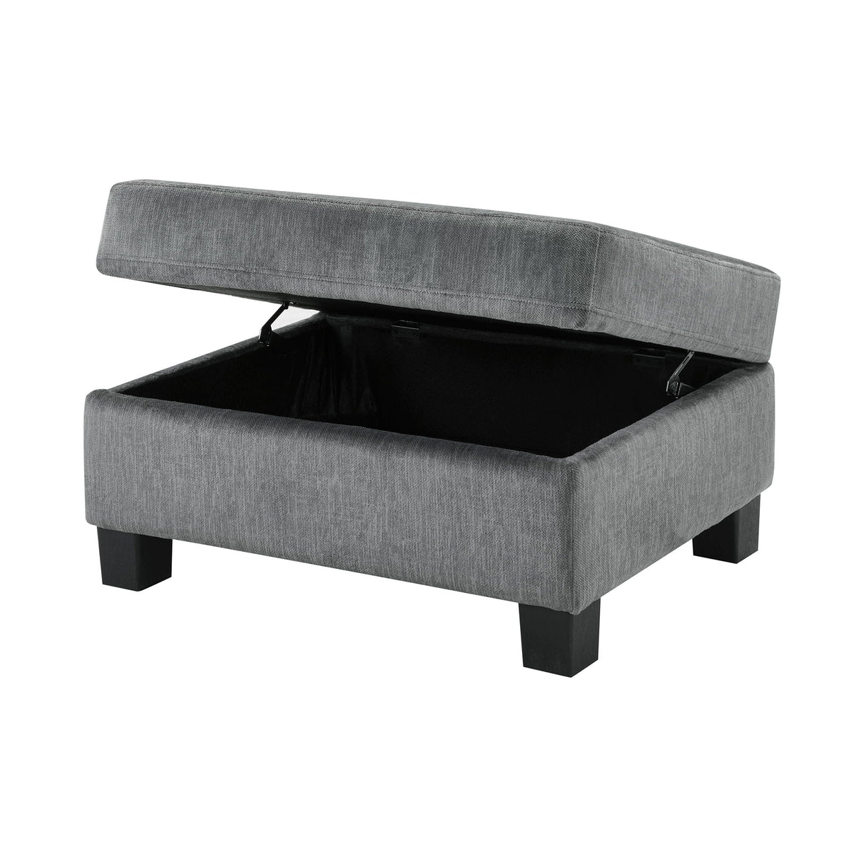 Contemporary U - Shaped Sectional Sofa With Movable Storage Ottoman