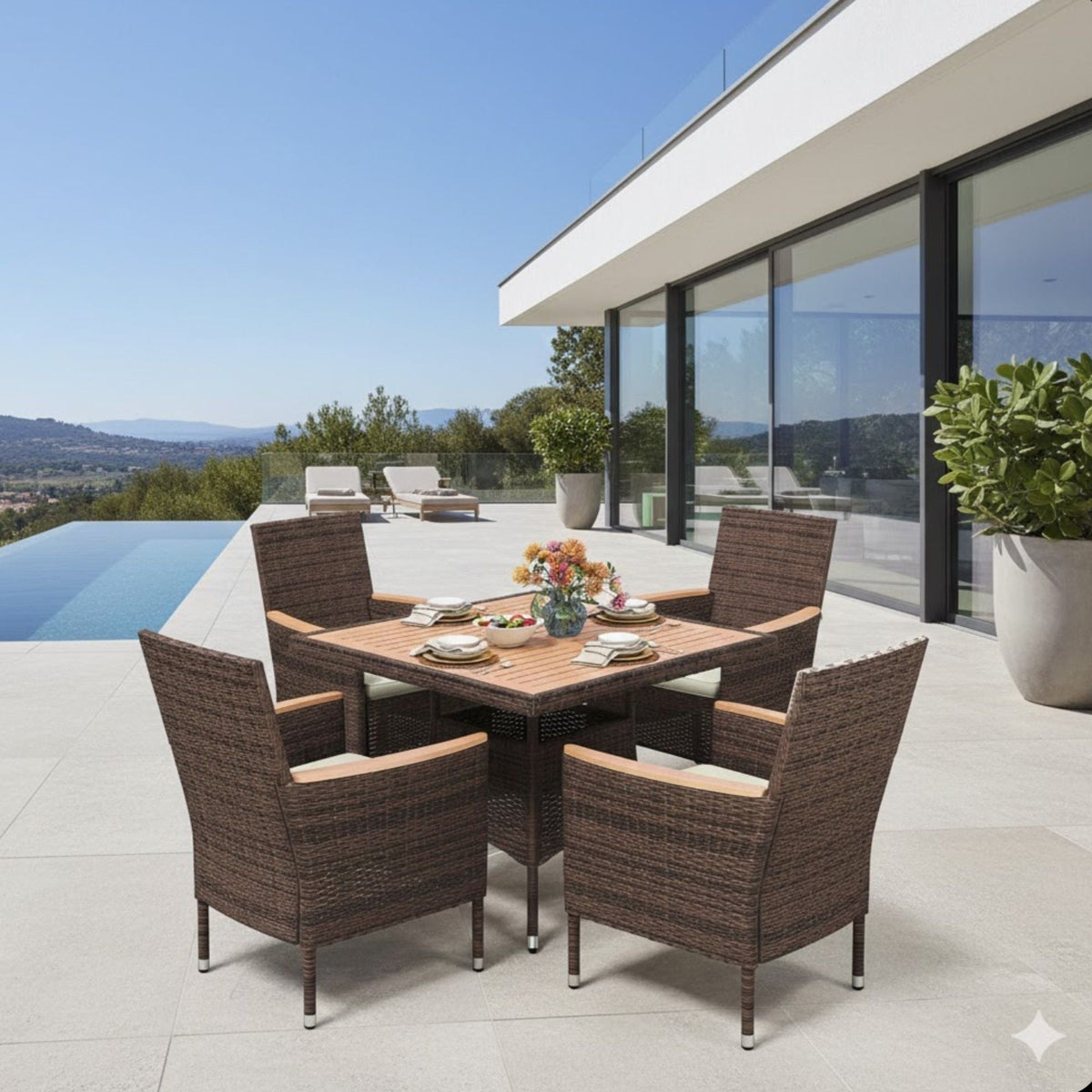 5 Piece Patio Dining Set With Table
