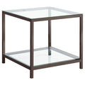 Weston - 1 Shelf Side End Table - Nickel