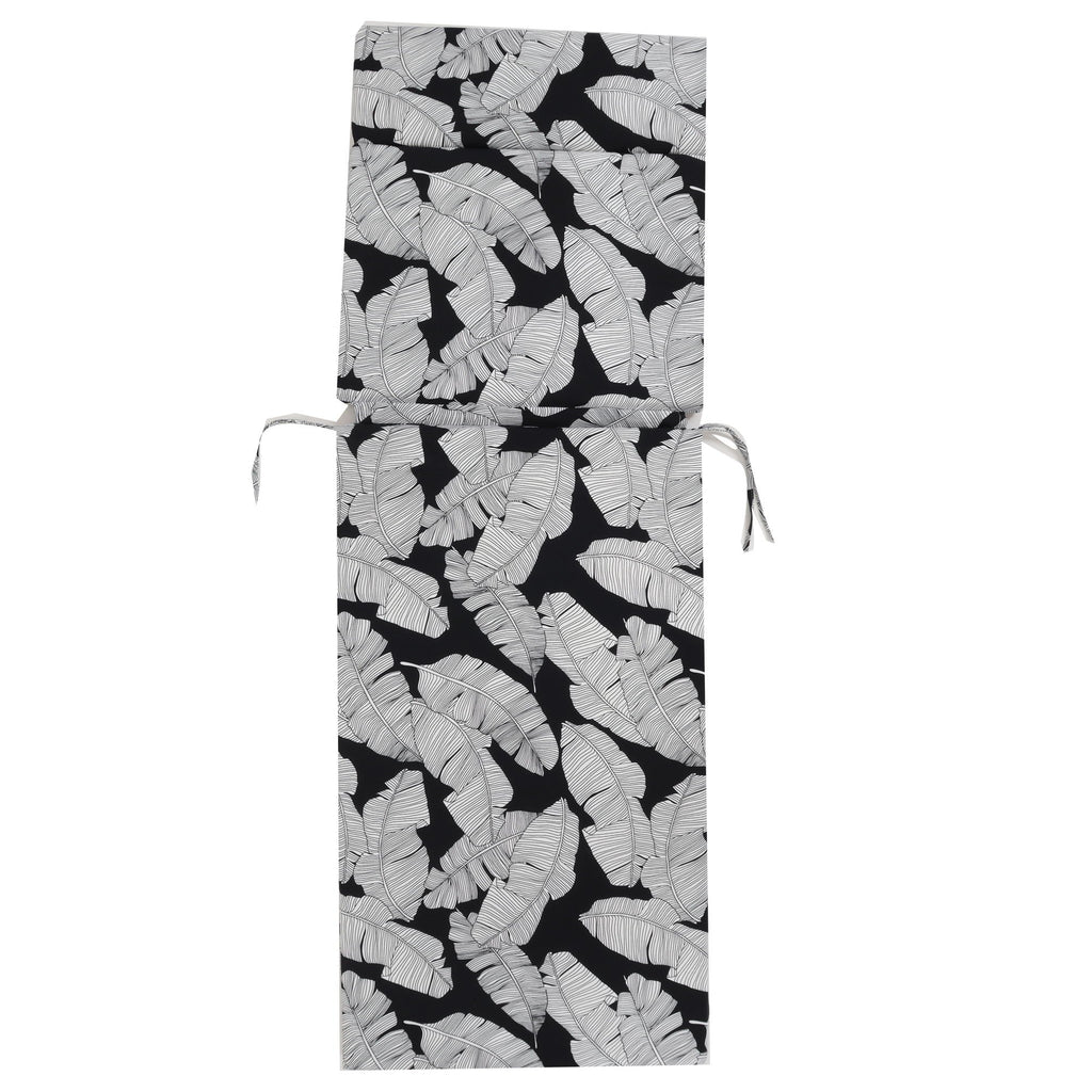 2 Piece Chaise Lounge Chair Cushion Set With Ties