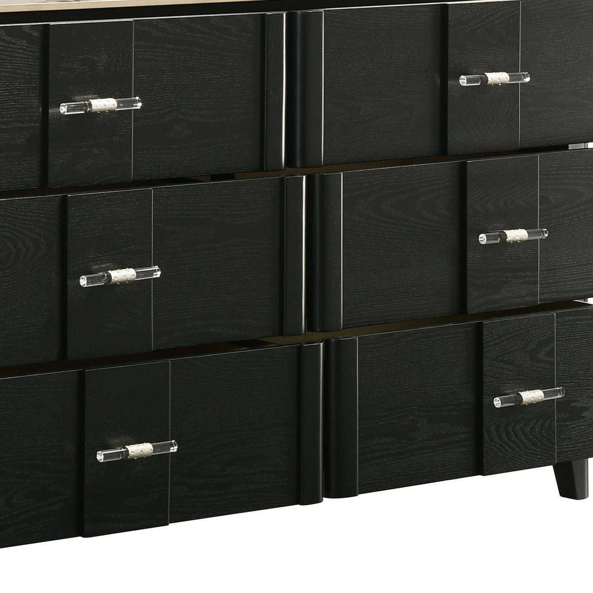 Opel - 6 Drawer Dresser - Black