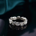 Sparkala™ Eternity Platinum Over Pure Sterling Silver Ring