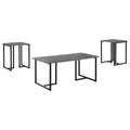 3 Piece Occasional Set With Smooth Top - Gray