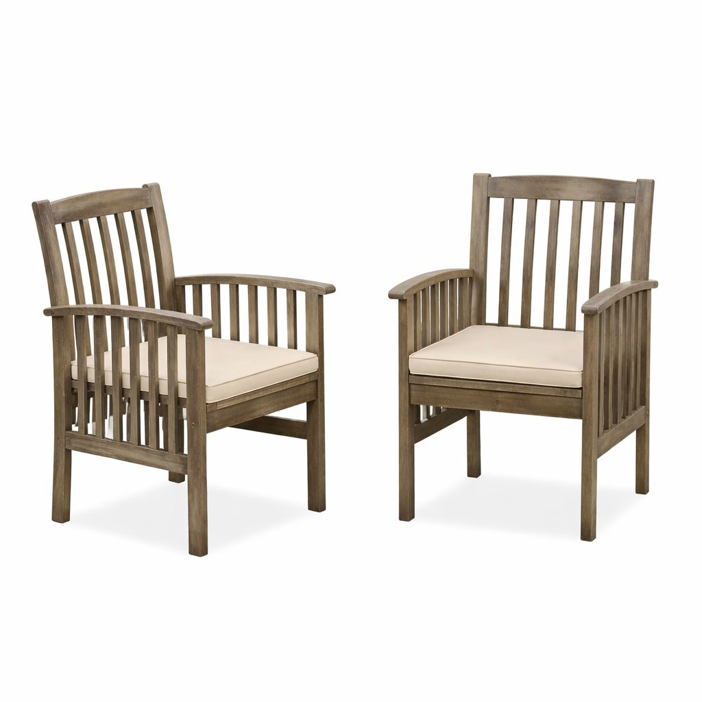 7 Pieces Acacia Wood Outdoor Dining Set