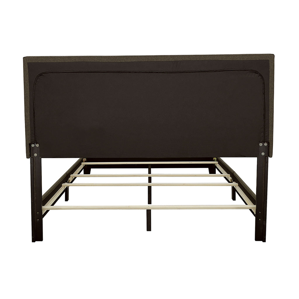 Queen Bed With Nailhead Trim - Charcoal