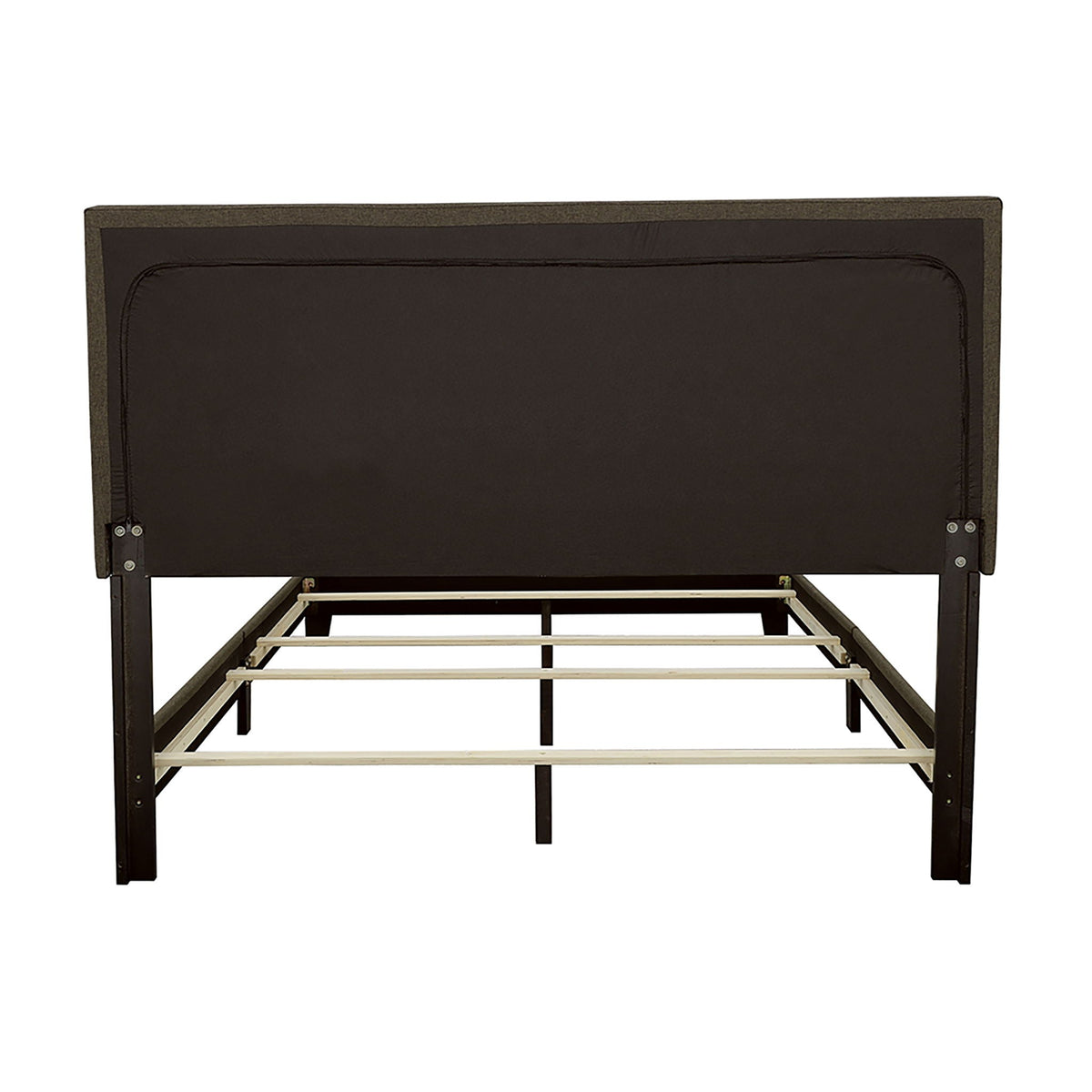 Queen Bed With Nailhead Trim - Charcoal