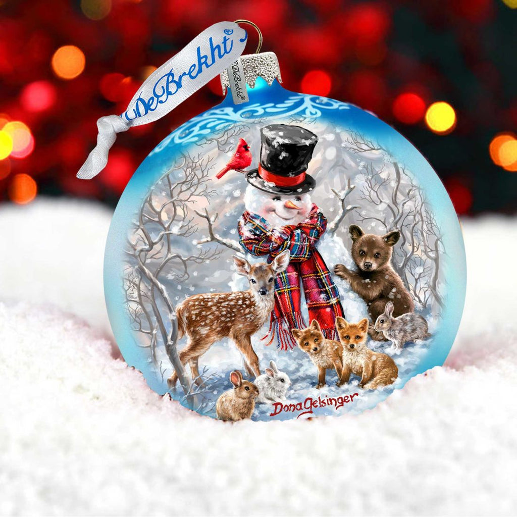 Frosty and His Forest Friends Glass Ornament Limited Edition by G. DeBrekht - Christmas Decor - 73908-DG