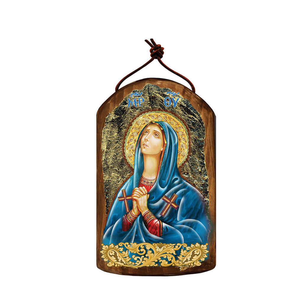 Mother of God Religious Christian Sacred Icon Ornament - Inspirational Icon Decor - 87014