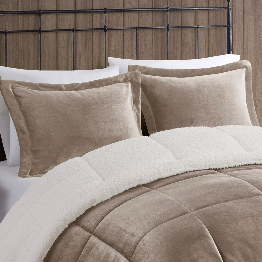 King Plush to Sherpa Down Alternative Comforter Set