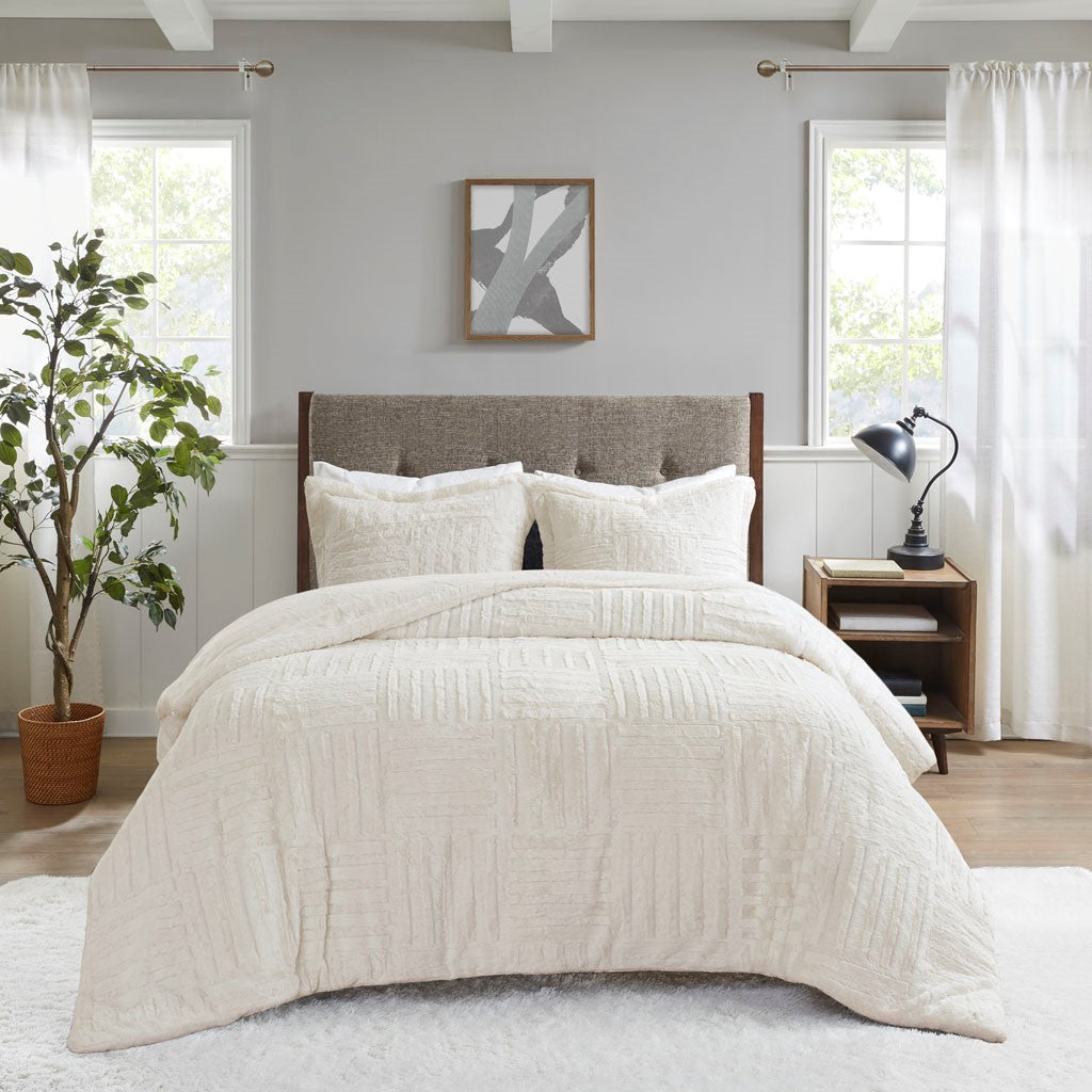 King/Cal King Fur Down Alternative Comforter Mini Set