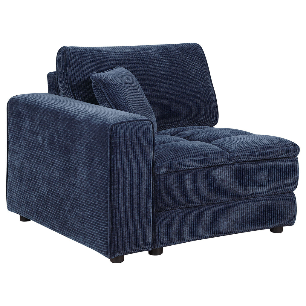 Azure - 5 Piece Upholstered Modular Sectional Sofa - Blue