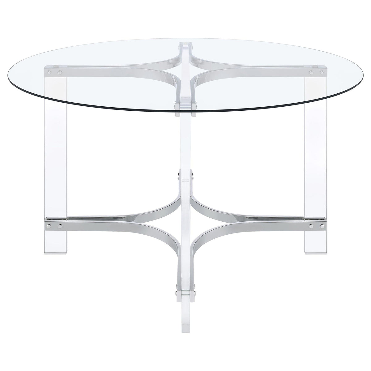 Uptown - 5 Piece Round Dining Set - Chrome
