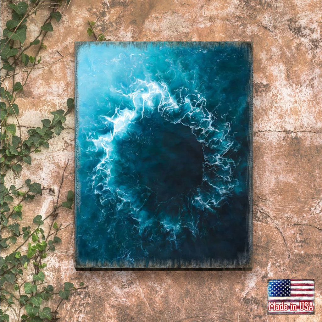 Ocean Art Wooden Wall Art by Nature Wonders - Nature Wildlife Decor  - 95392B