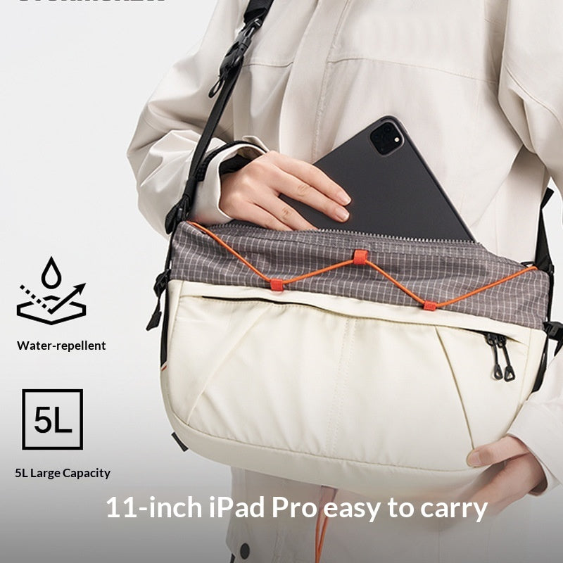 Portable Large-Capacity Crossbody Bag Contrasting Colors Versatile Travel Shoulder Bag