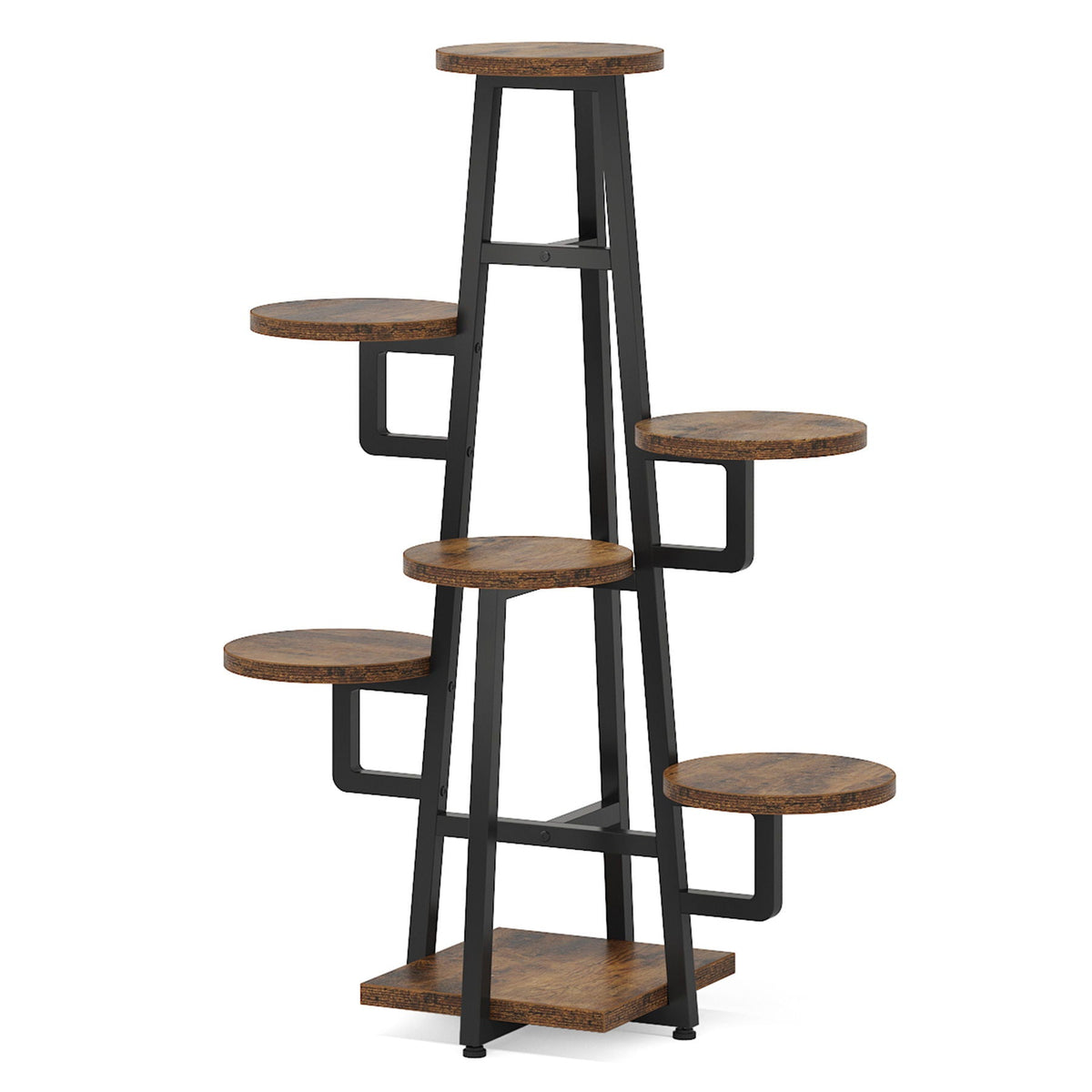 7 Tier Corner Plant Shelf With High Low Design For Living Room