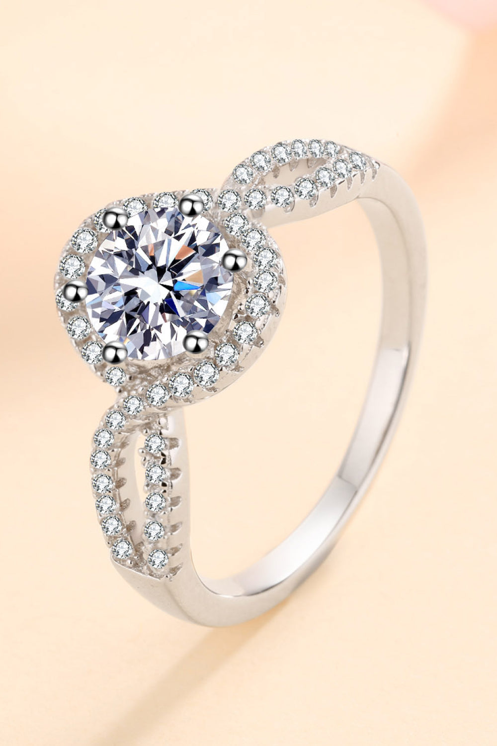Feel The Joy Pure Sterling Silver Brilliant Round Cut Sparkala™ Ring