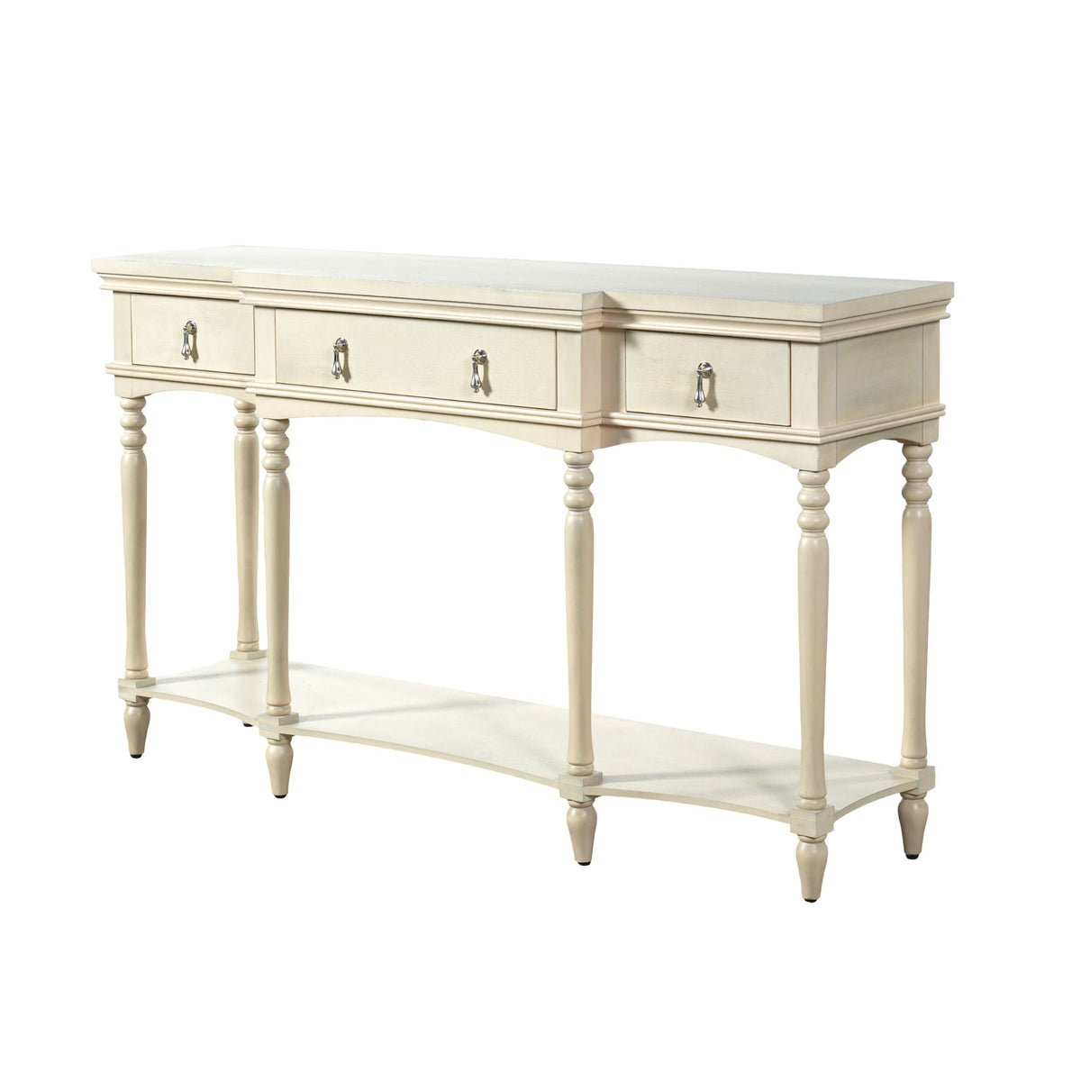 Retro Console Table With 3 Soft Close Drawers