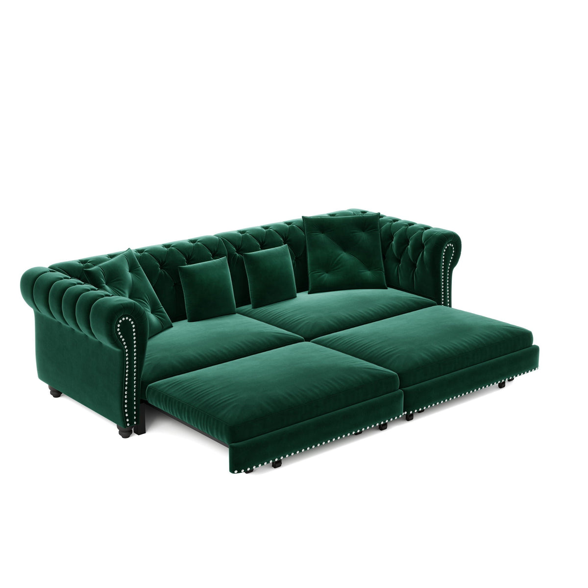 3 In 1 Pull Out Convertible Sleeper Sofa Bed, King Size, Chaise Lounge